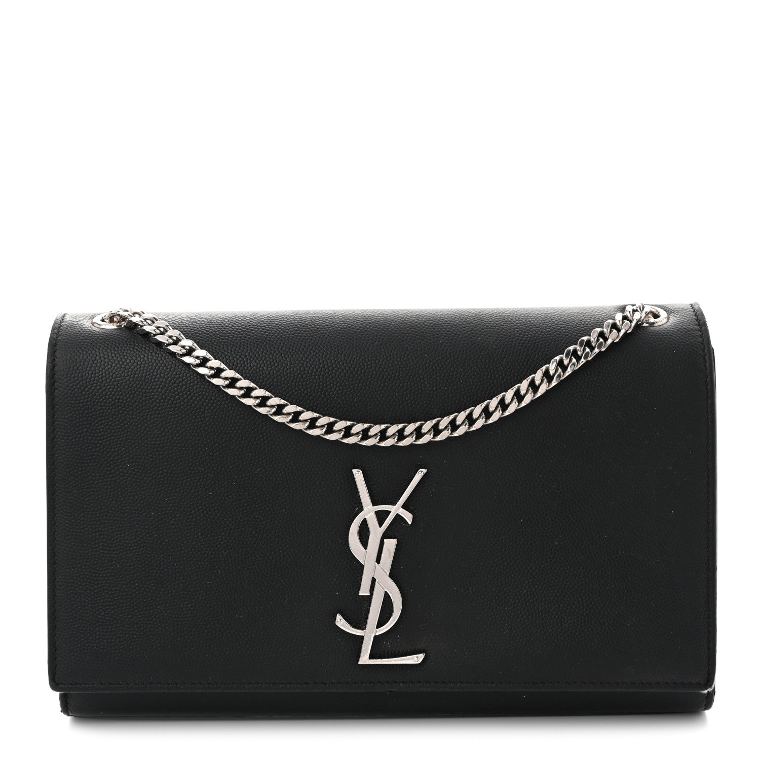 Grain De Poudre Medium Classic Monogram Kate Satchel Black