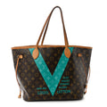 Monogram V Neverfull MM Turquoise