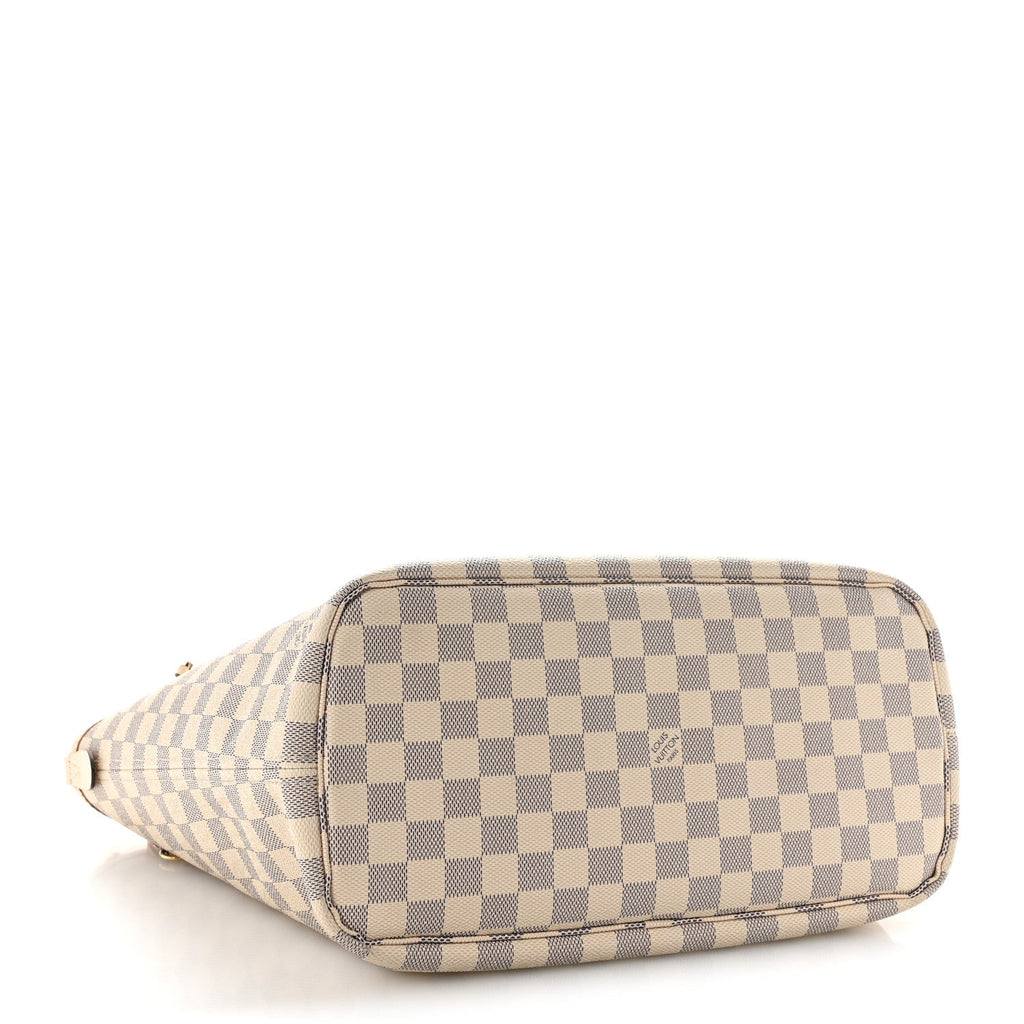 Damier Azur Braided Neverfull MM Pink
