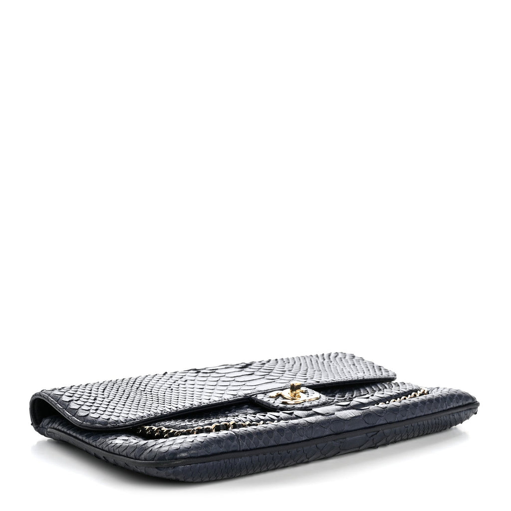 Snakeskin CC Unchained Clutch Navy