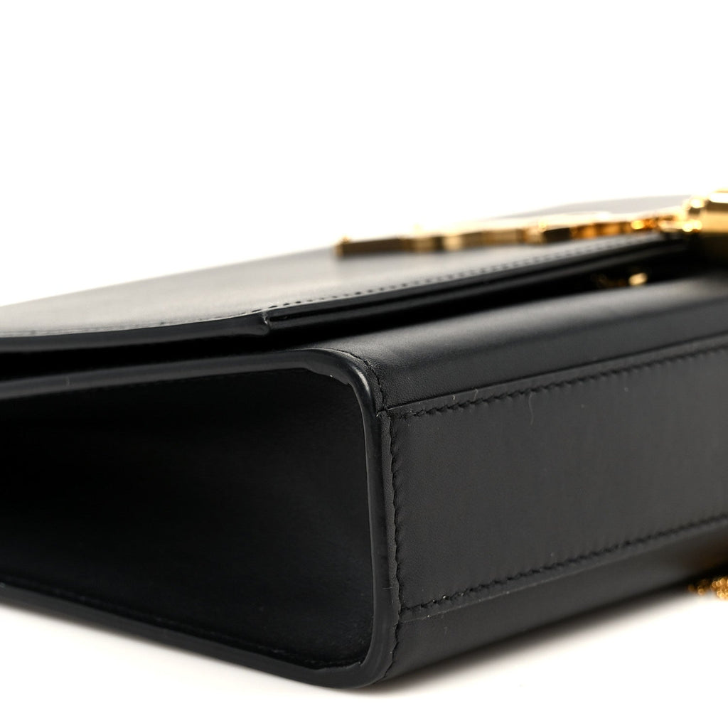 Smooth Calfskin Medium Classic Monogram Kate Tassel Satchel Black