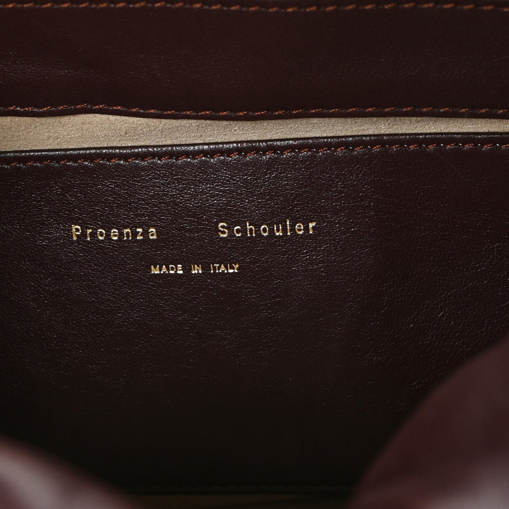 Lambskin Puffy Tobo Chain Shoulder Bag Chocolate