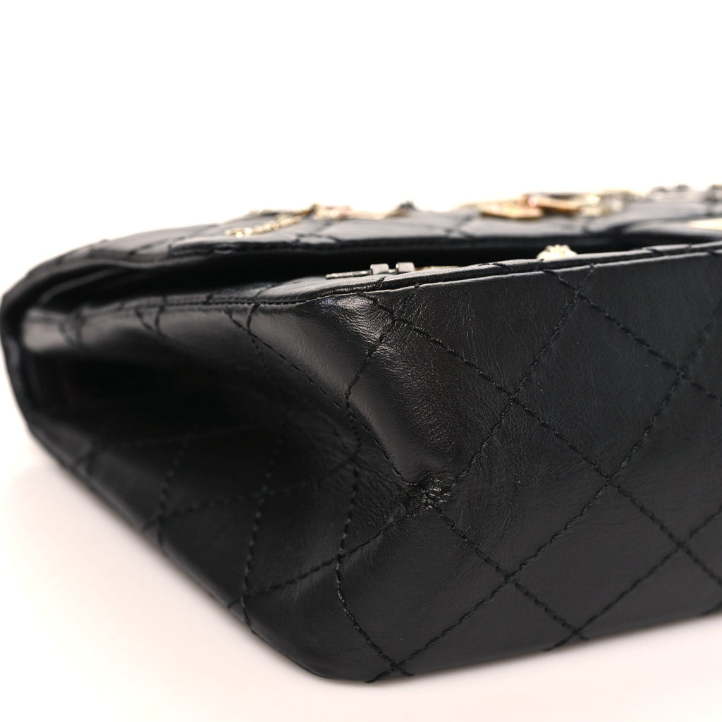 Aged Calfskin Lucky Charms 2.55 Reissue 226 Flap Black