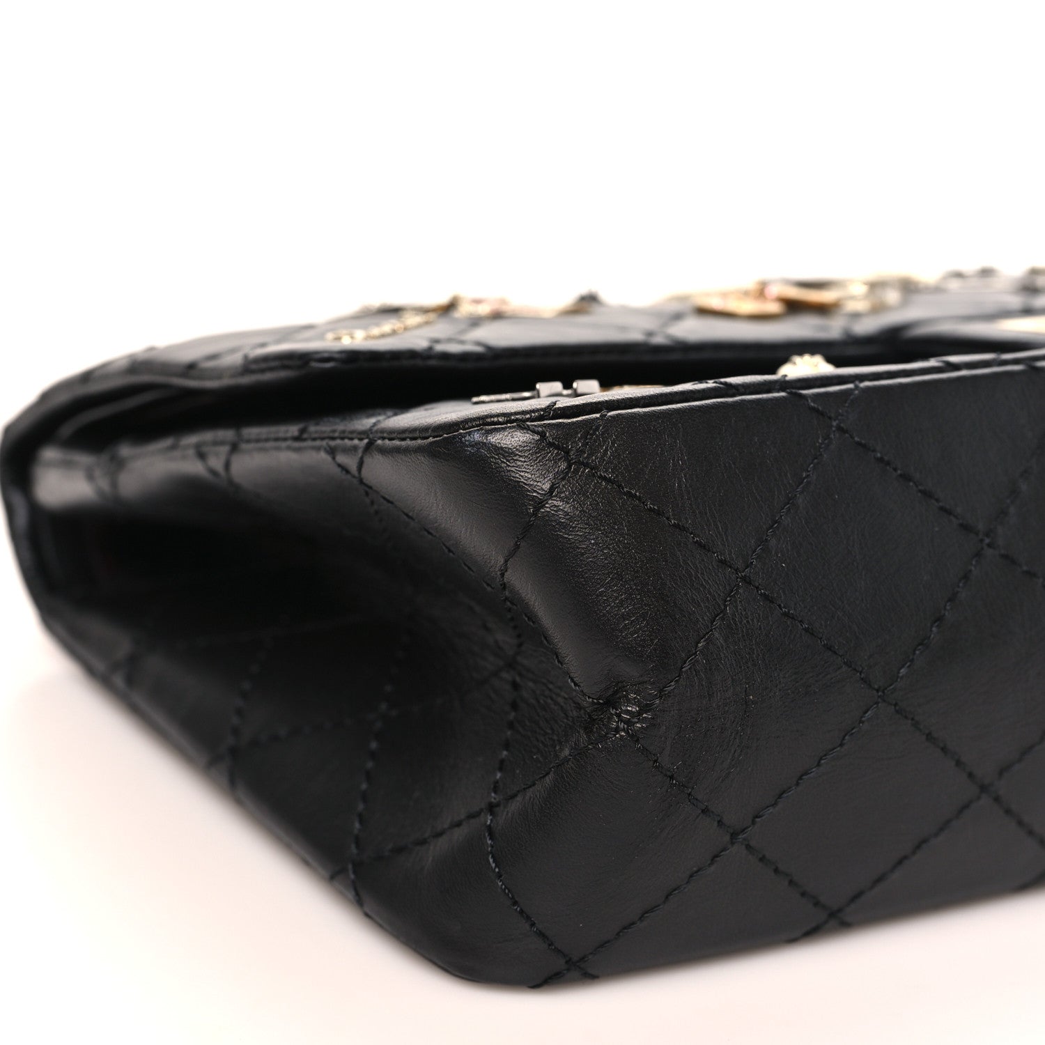 Aged Calfskin Lucky Charms 2.55 Reissue 226 Flap Black