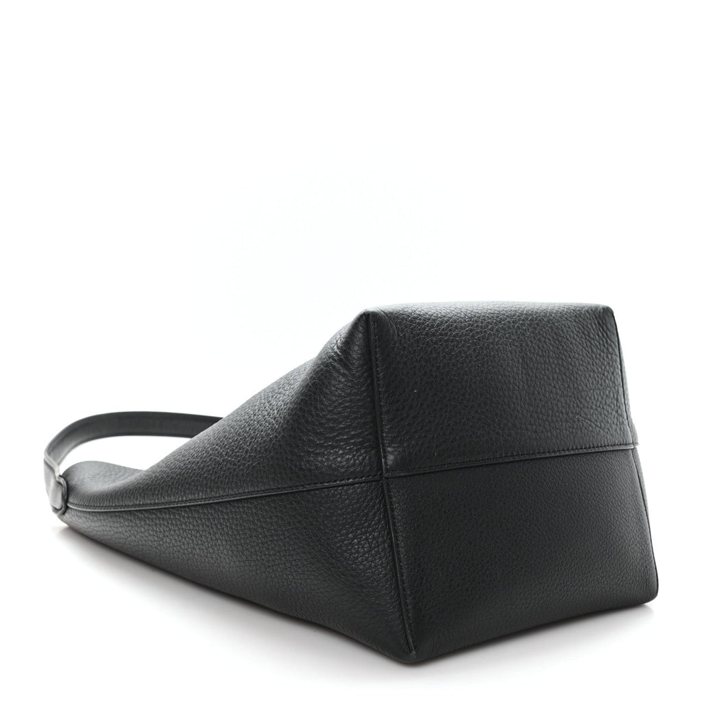 Grained Calfskin Medium N/S Park Tote Black