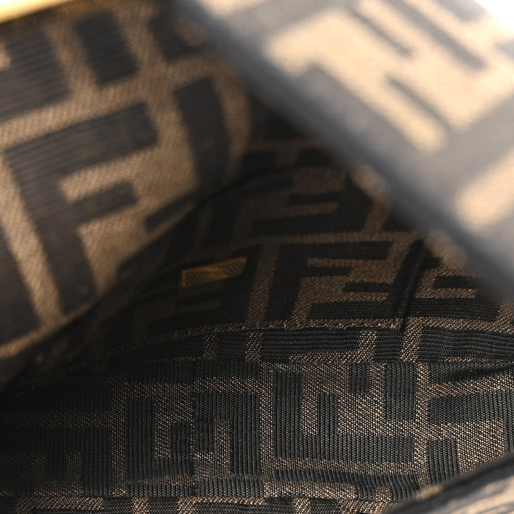 Fabric Jacquard FF 1974 Mini Baguette Tobacco Moro Black