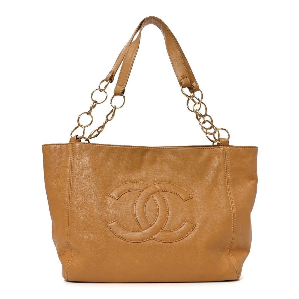 Caviar CC Timeless Shopping Tote Beige