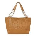 Caviar CC Timeless Shopping Tote Beige