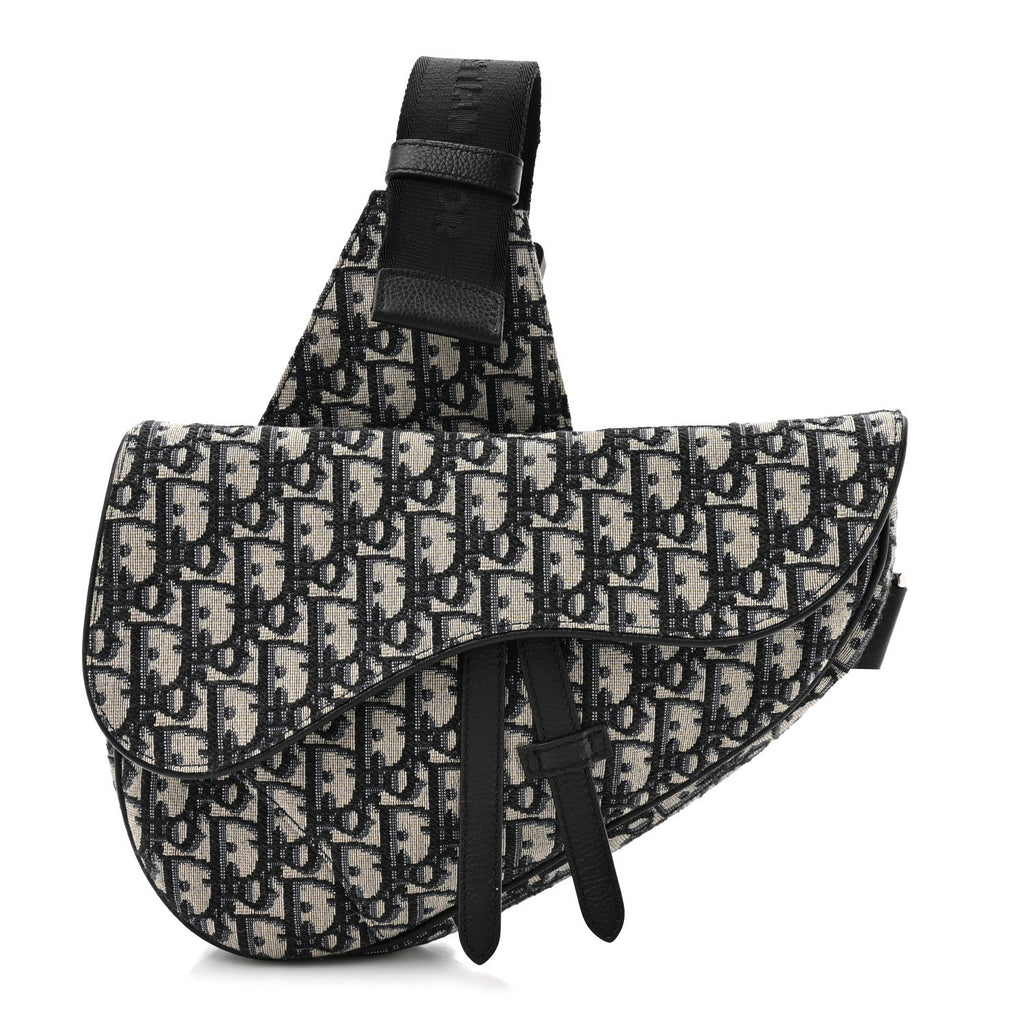 Oblique Mens Saddle Bag Blue