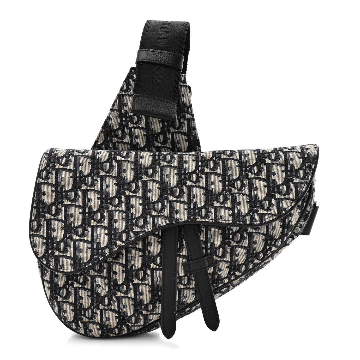 Oblique Mens Saddle Bag Blue