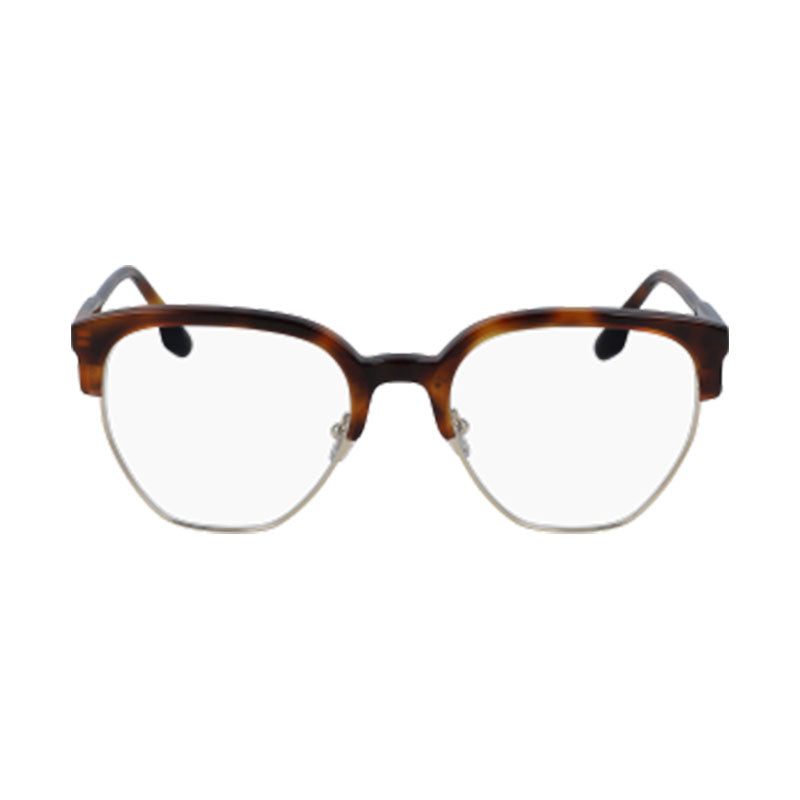 Victoria Beckham Eyeglasses Square Full Rim, Havana Frame and Clear Demo Lenses Lens VB2107215