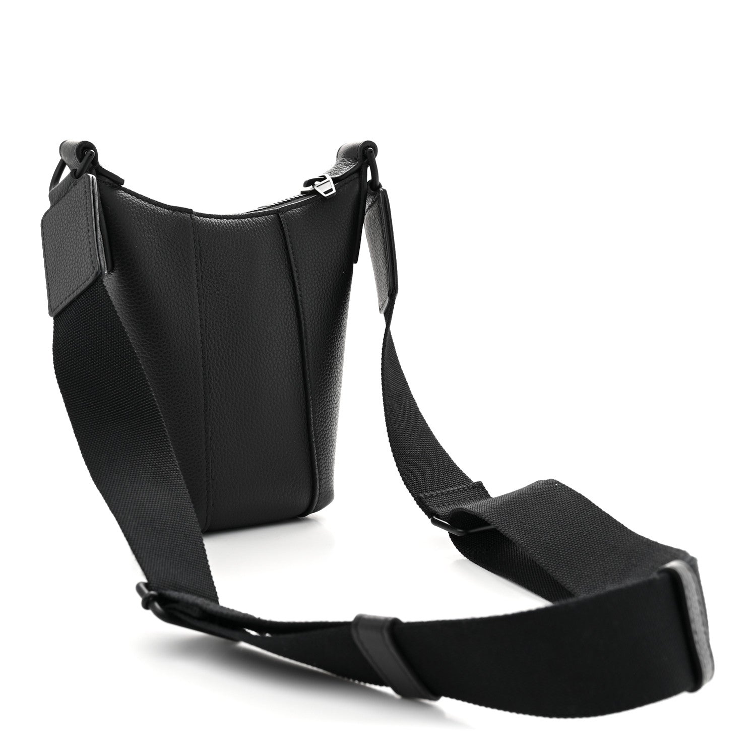 Calfskin Hourglass Phone Holder Bag Black
