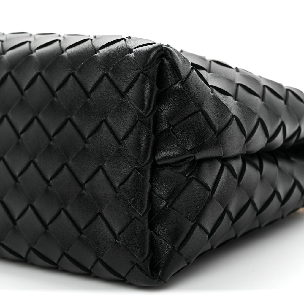Nappa Intrecciato Small Andiamo With Chain Shoulder Bag Black