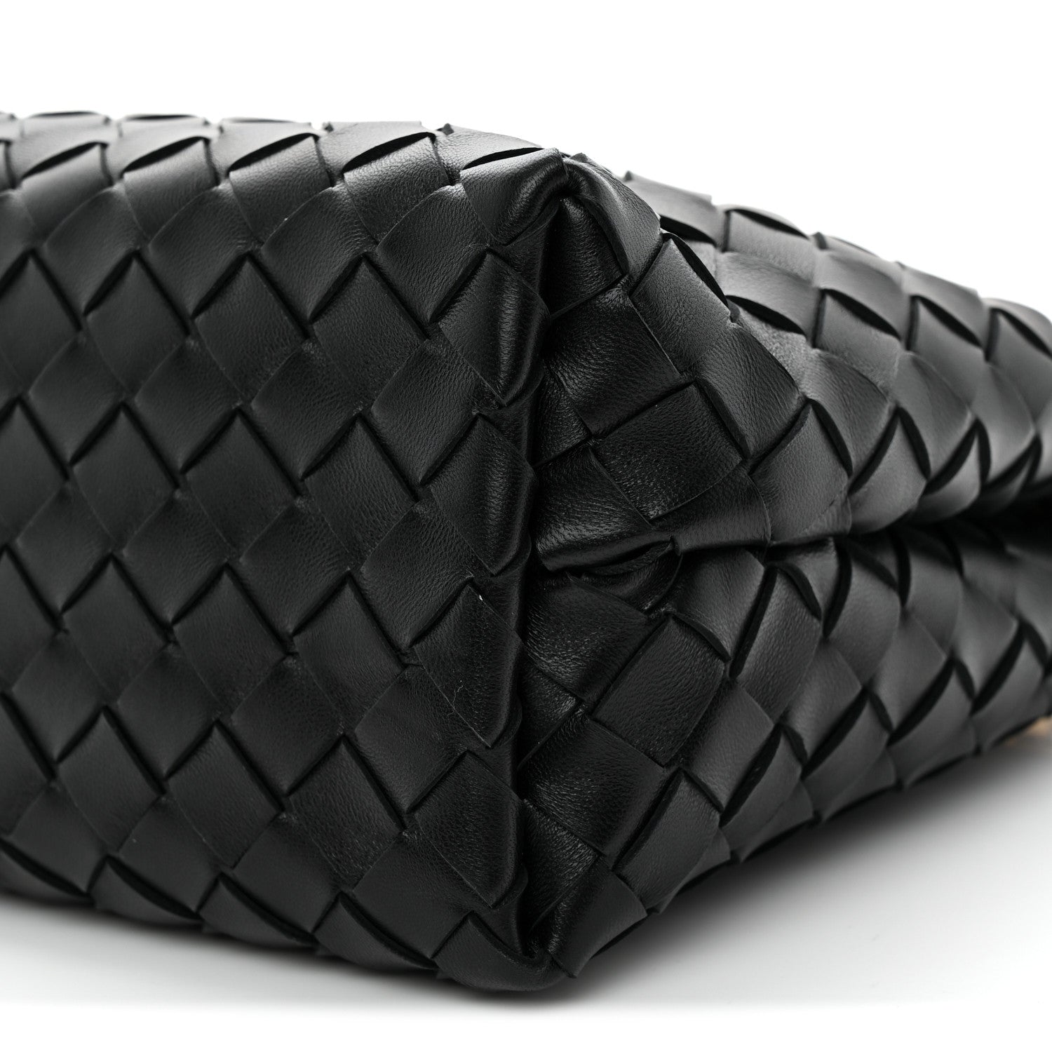 Nappa Intrecciato Small Andiamo With Chain Shoulder Bag Black