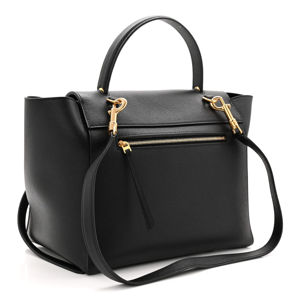 Grained Calfskin Mini Belt Bag Black