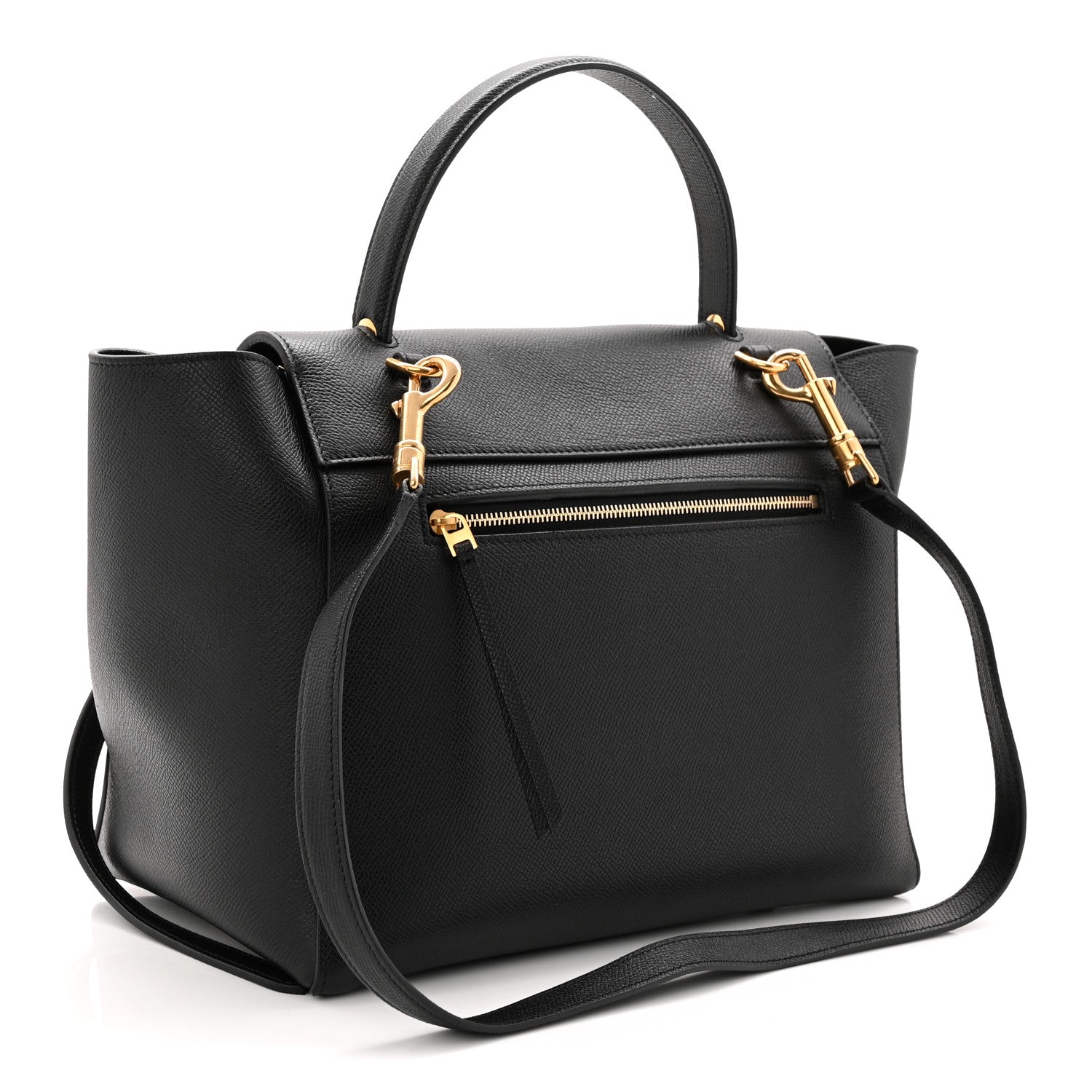 Grained Calfskin Mini Belt Bag Black