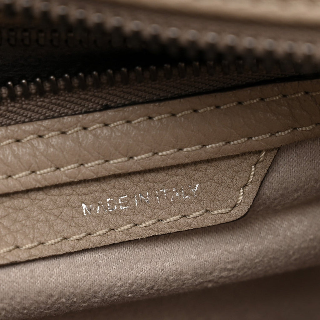 Drummed Calfskin Micro Luggage  Dune