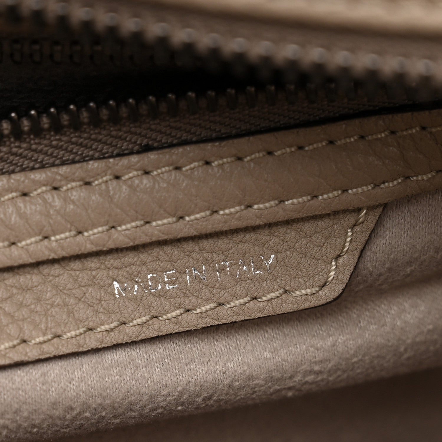 Drummed Calfskin Micro Luggage  Dune