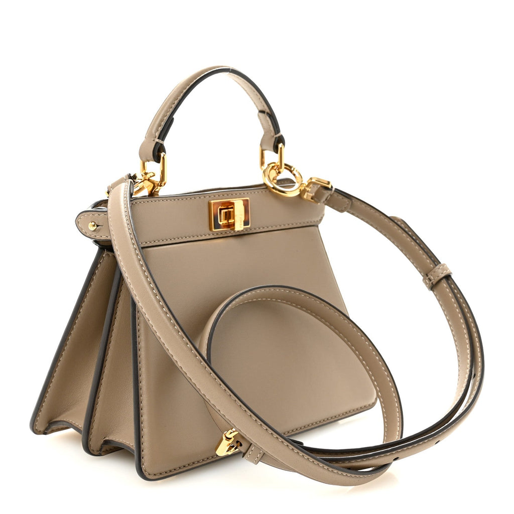 Shiny Nappa Petite Peekaboo I SEE U Satchel Tortora