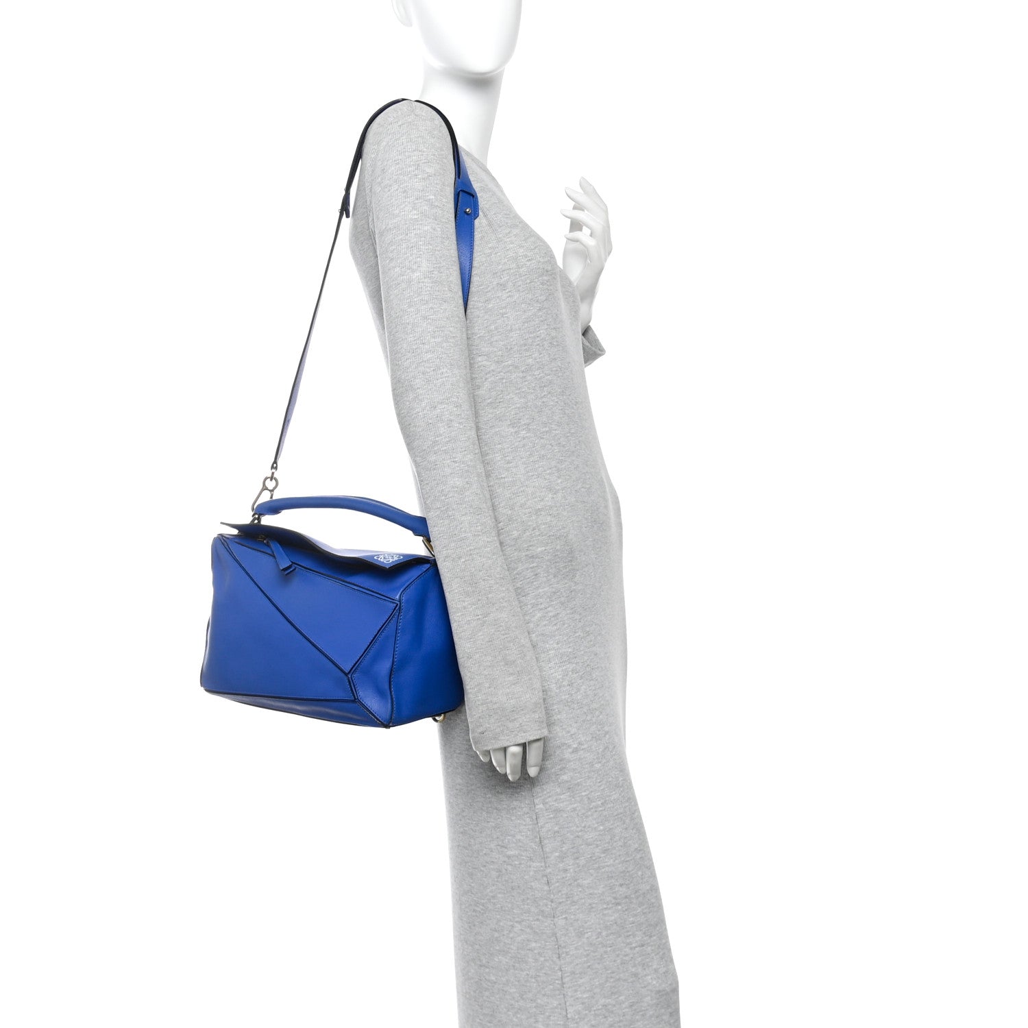 Calfskin Medium Puzzle Bag Electric Blue