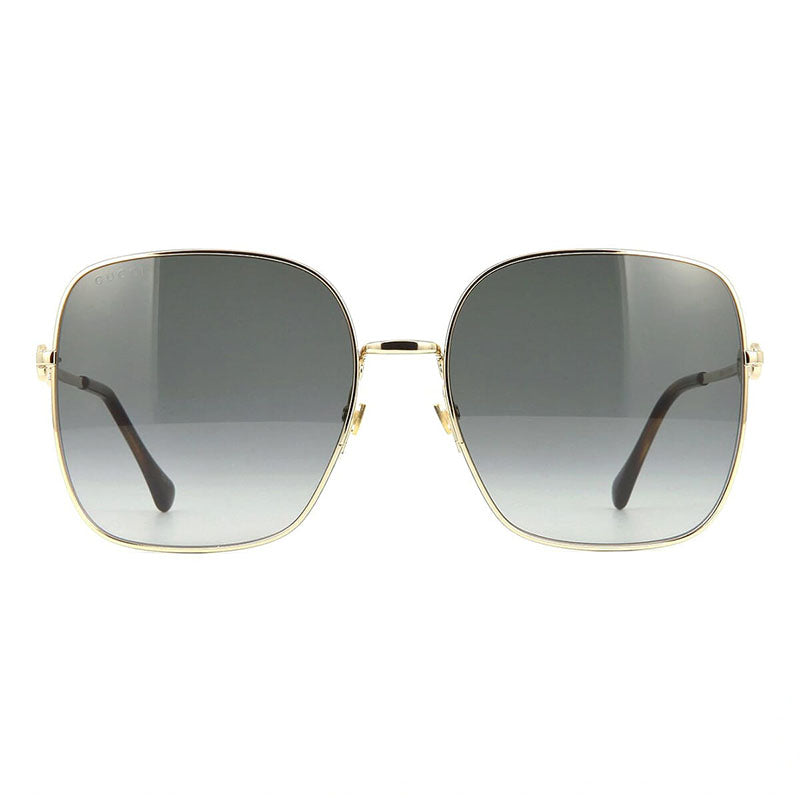 Gucci Sunglasses Square Full Rim, Gold Frame and Grey Lens GG0879S001