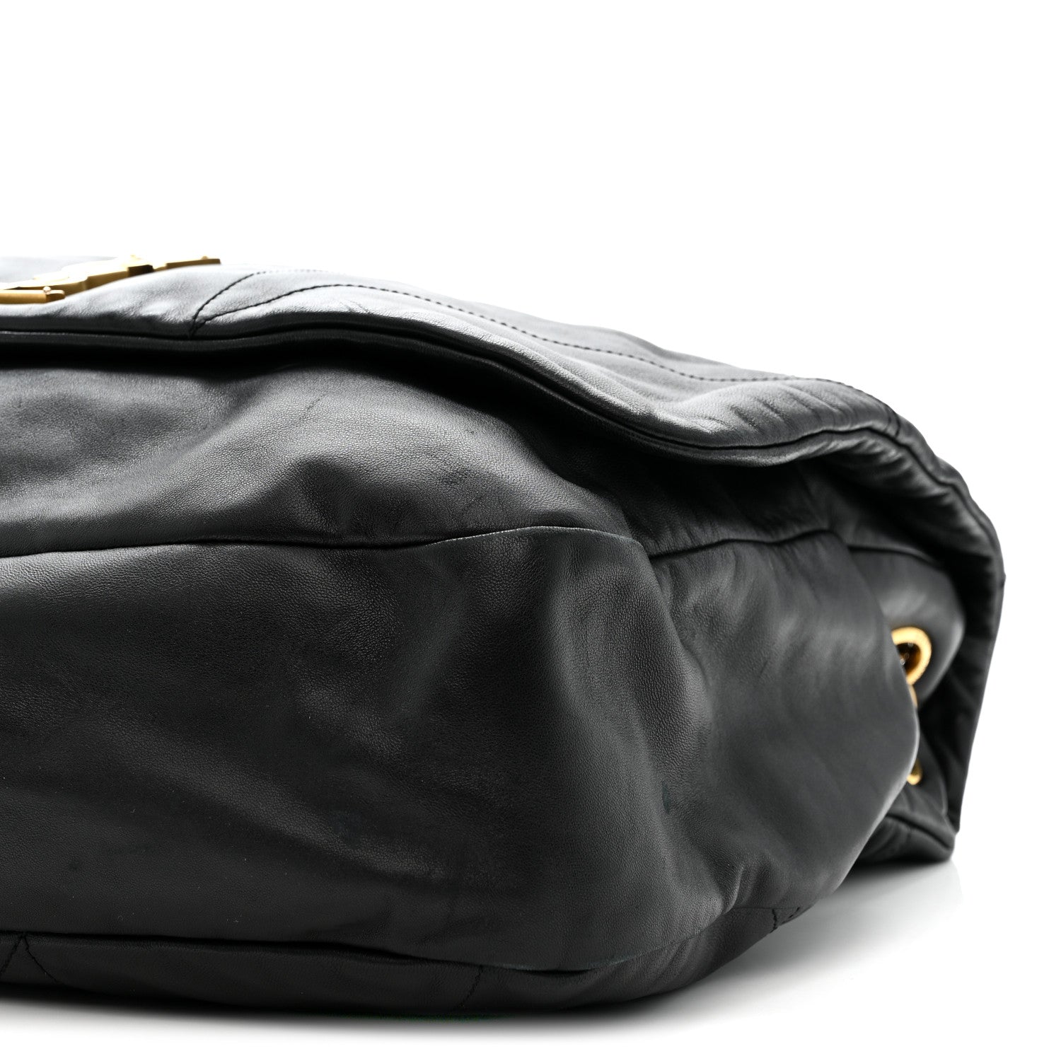 Lambskin Matelasse Monogram Large Jamie 4.3 Black