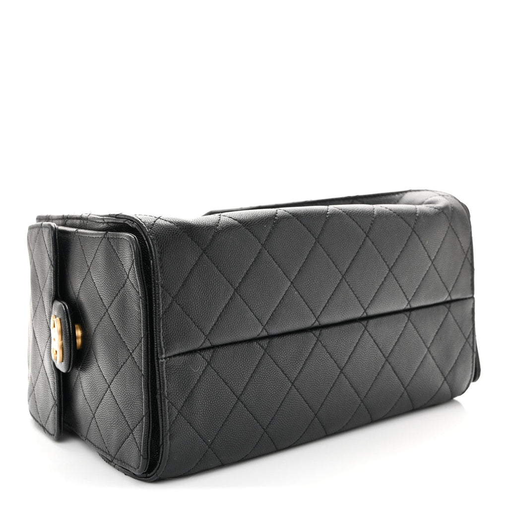 Caviar Quilted Small Chanel 25 Handbag Black