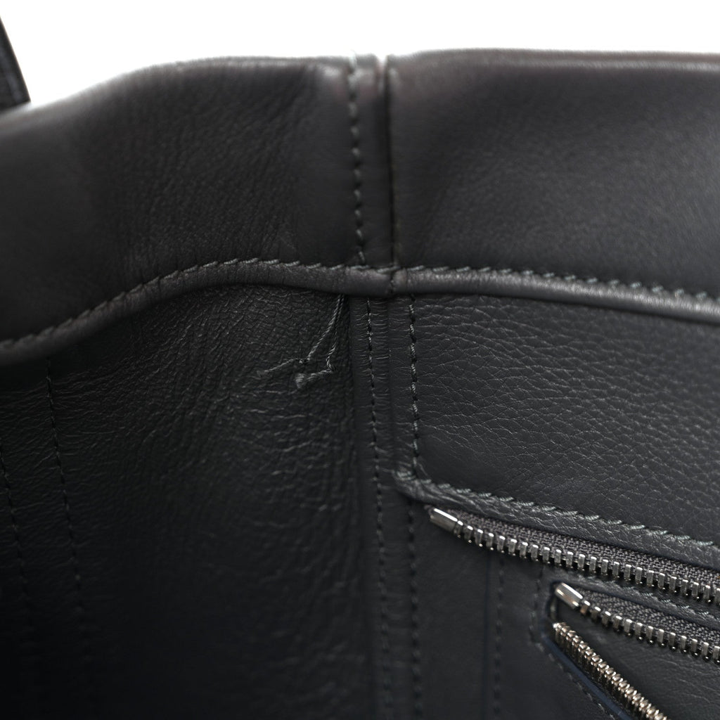 Calfskin Medium Laundry Cabas Tote Gris Fossile
