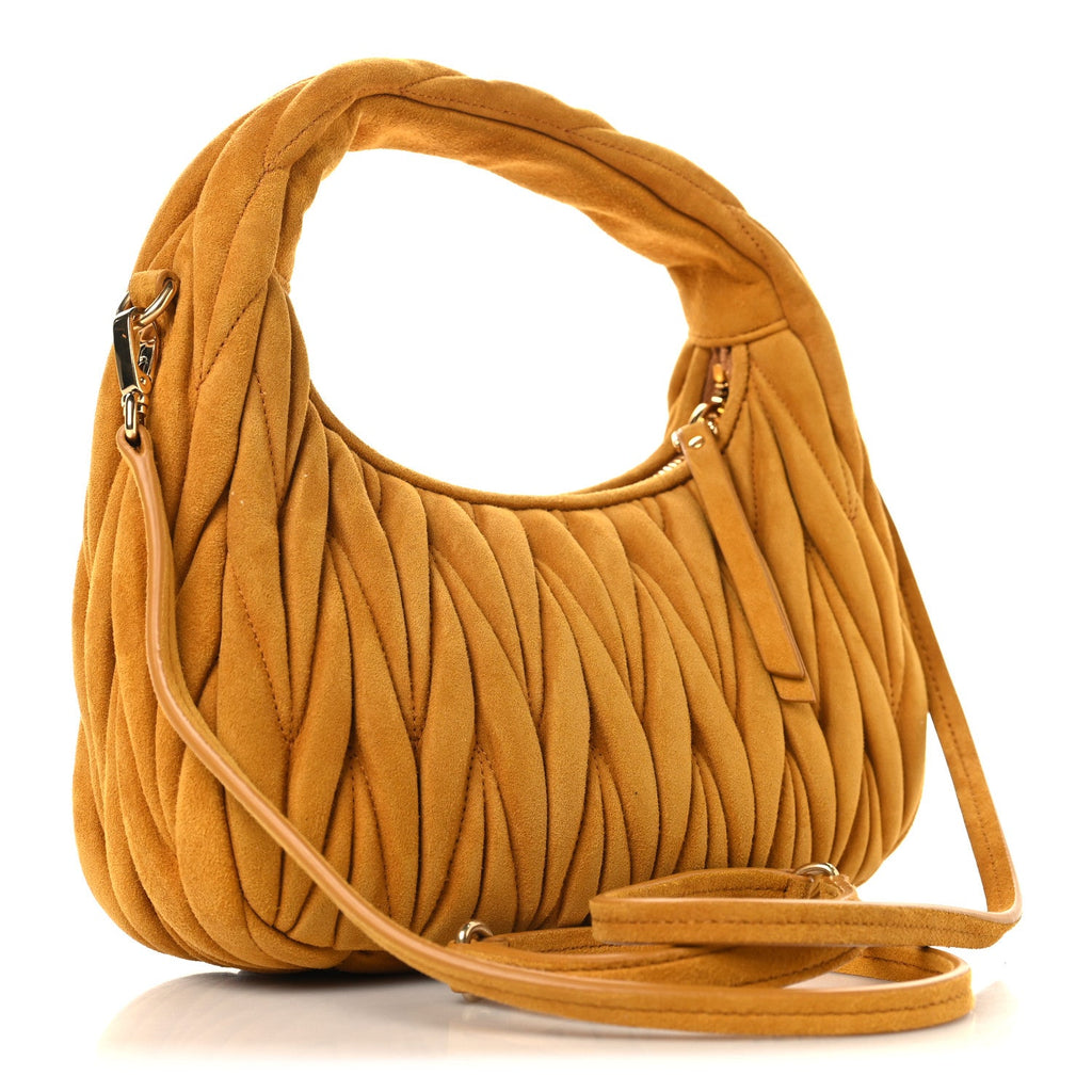 Suede Matelasse Mini Wander Hobo Whisky