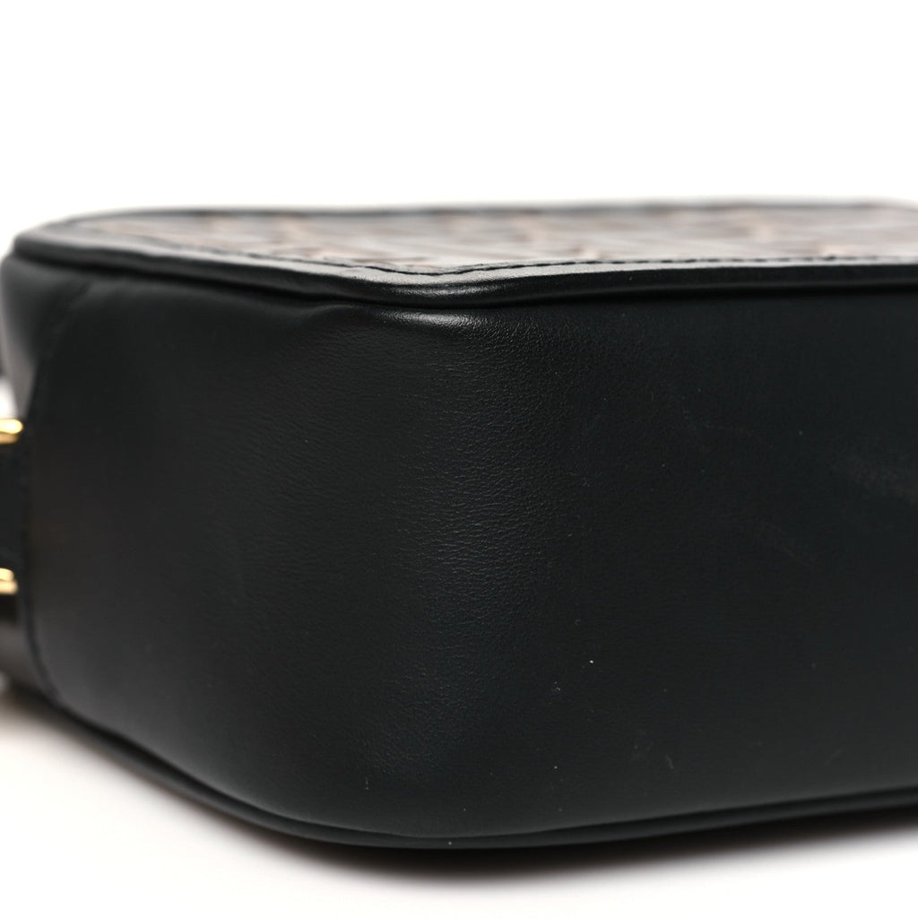 Vitello Century Bi-Color FF 1974 Embossed Mini Camera Case Maya Black