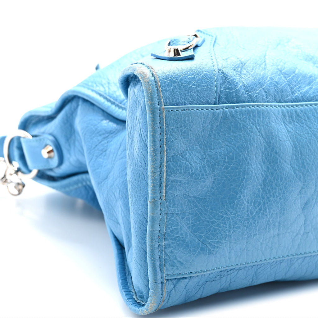 Agneau Classic Silver Hardware City Bleu Azur Clair