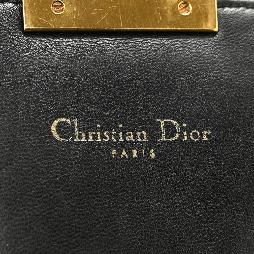 Lambskin Cannage Miss Dior Promenade Pouch Black
