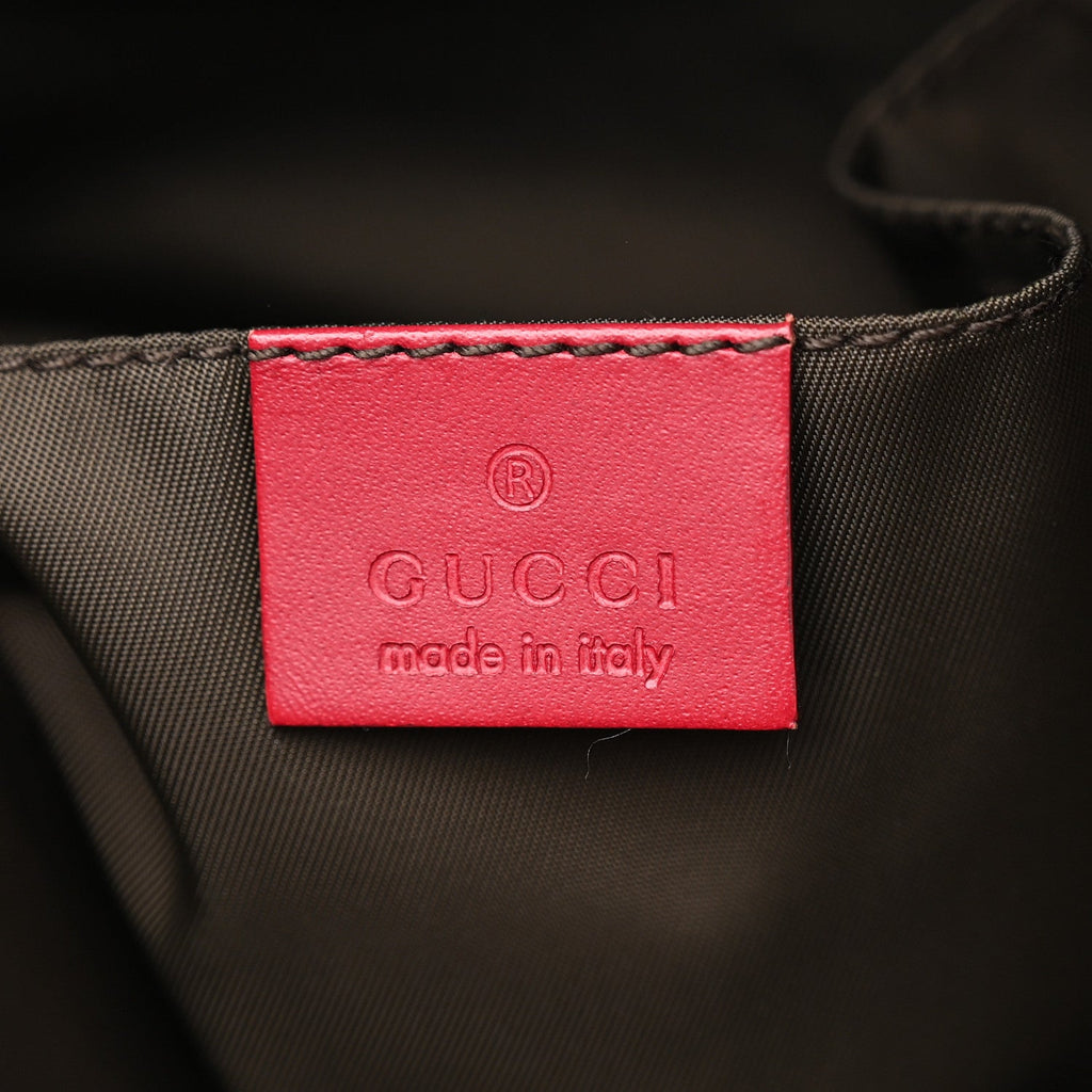 GG Monogram Medium Web Handle Vertical Tote Red