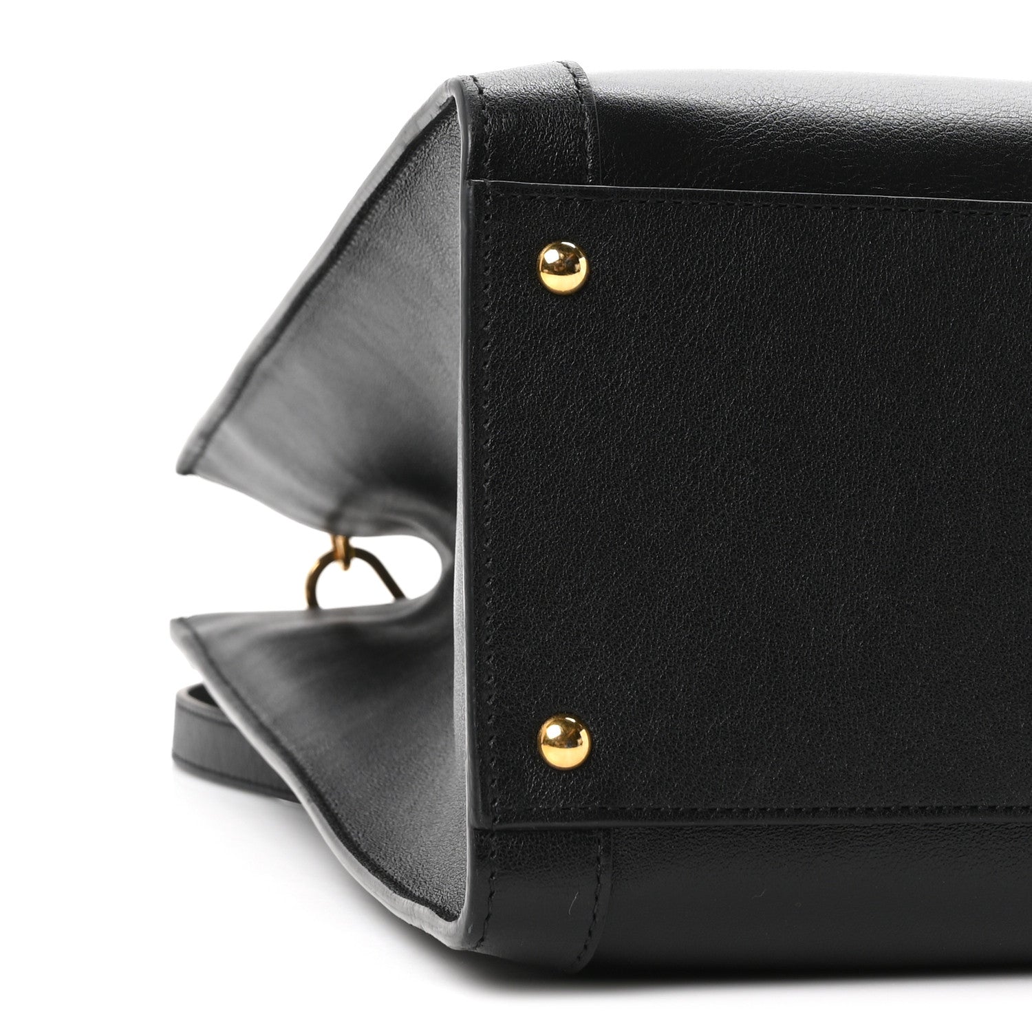 Calfskin Medium Diana Tote Bag Black Yellow Fluo