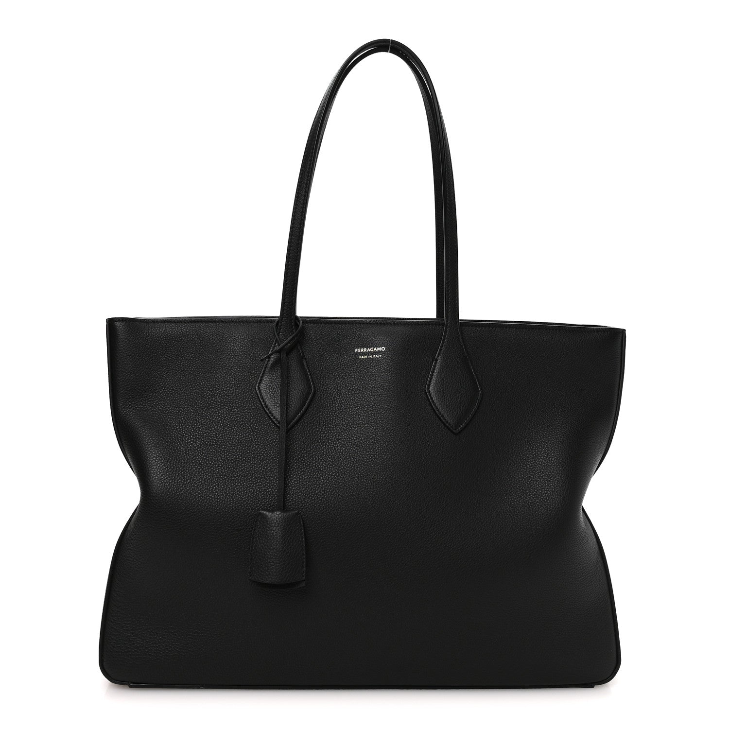 Grained Calfskin Large Star Tote Black