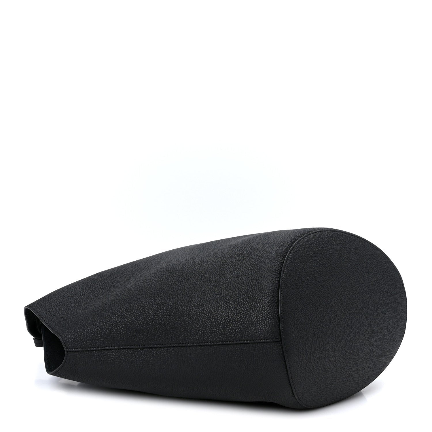 Pebbled Sport Calfskin Medium Lotus Tote Black