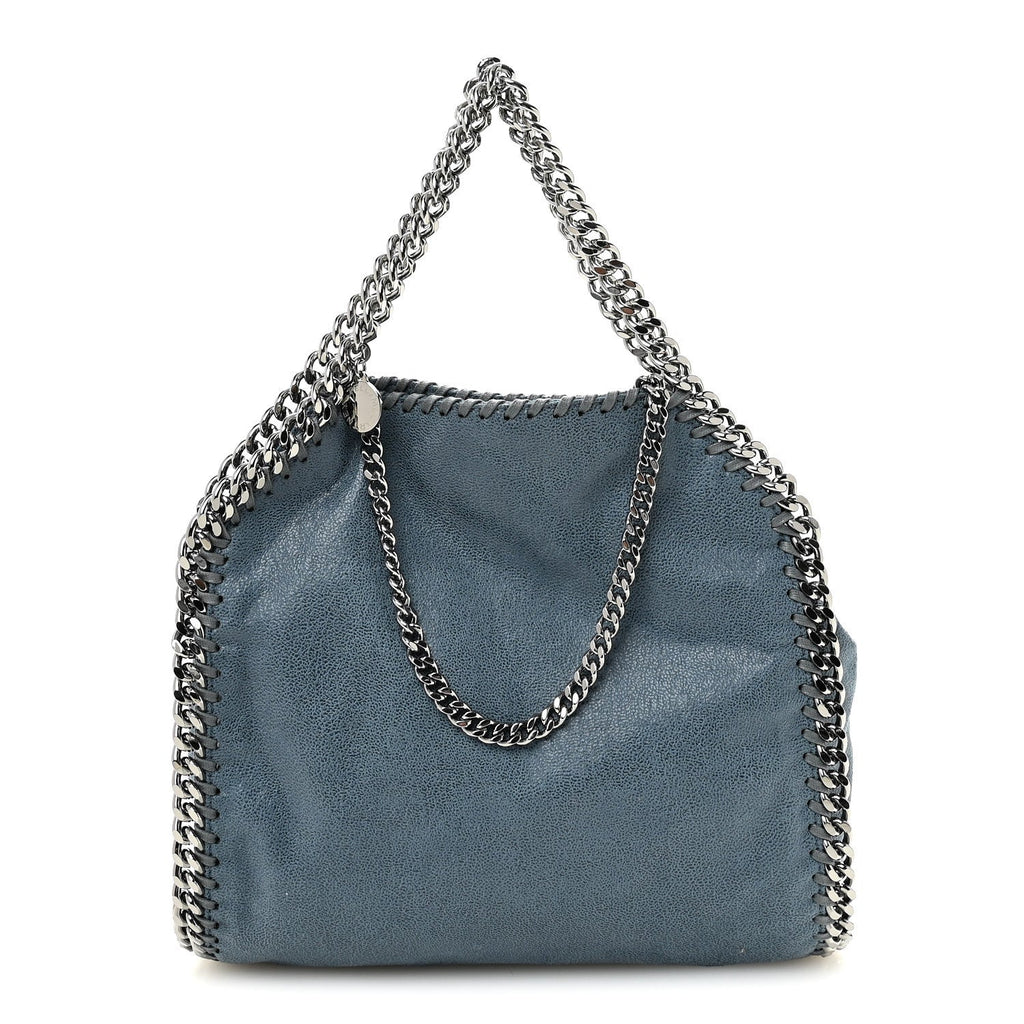 Shaggy Deer Mini Falabella Fold Over Tote Light Blue