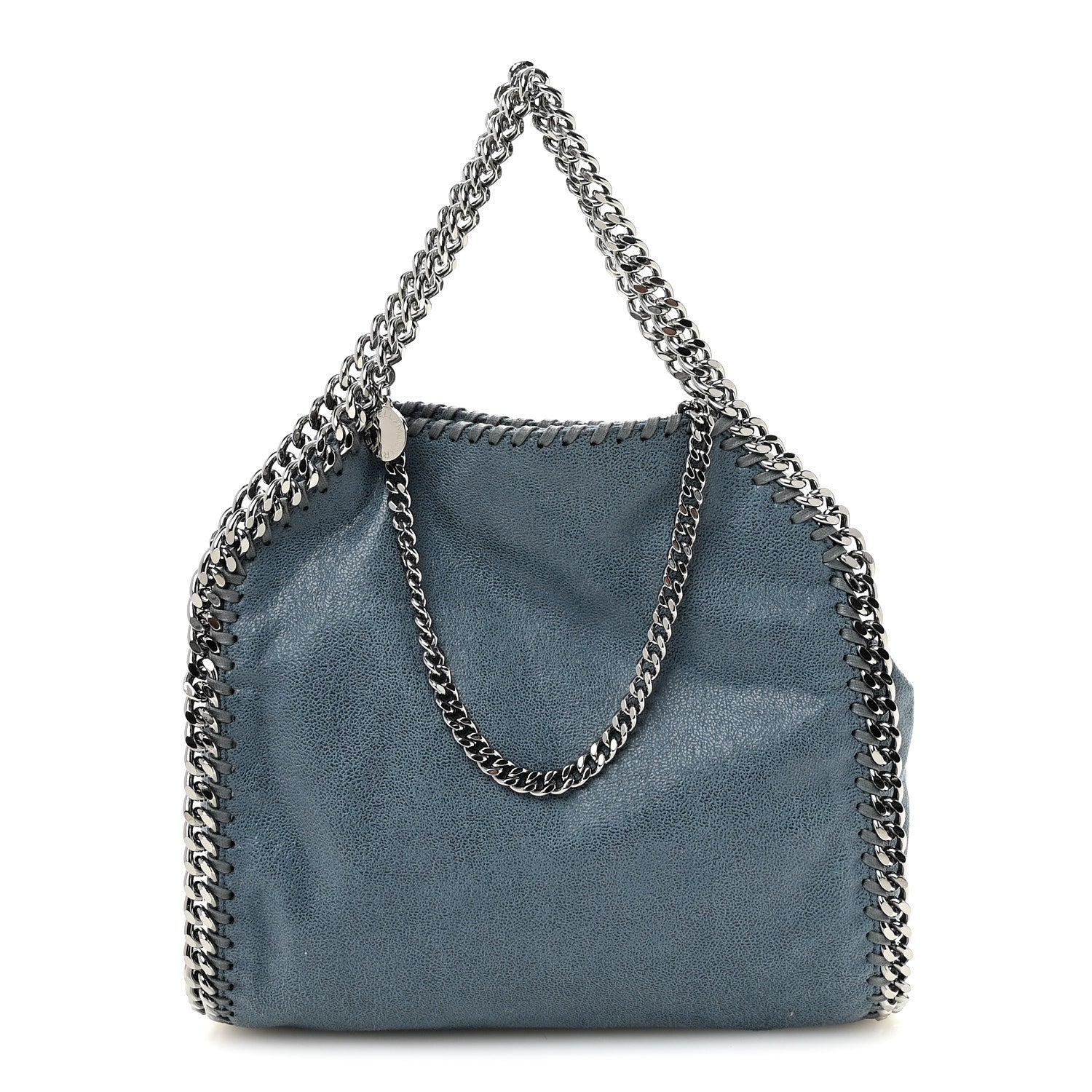Shaggy Deer Mini Falabella Fold Over Tote Light Blue