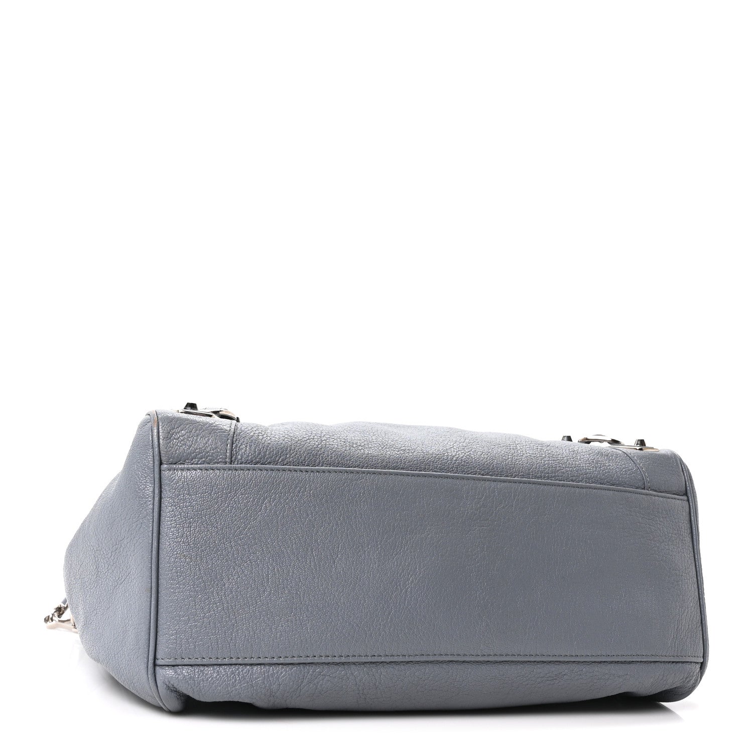 Chevre Silver Metallic Edge Hardware Velo Gris Acier