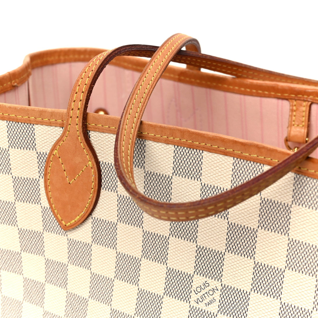 Damier Azur Neo Neverfull MM Rose Ballerine