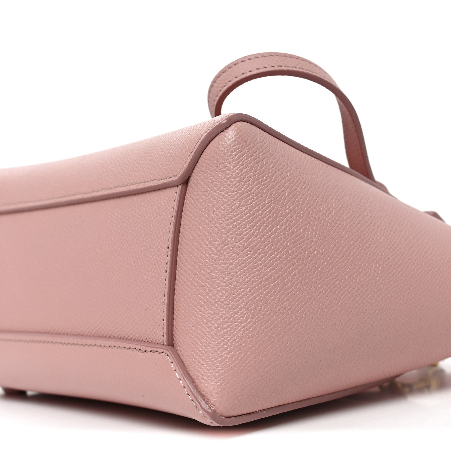 Grained Calfskin Nano Belt Bag Vintage Pink
