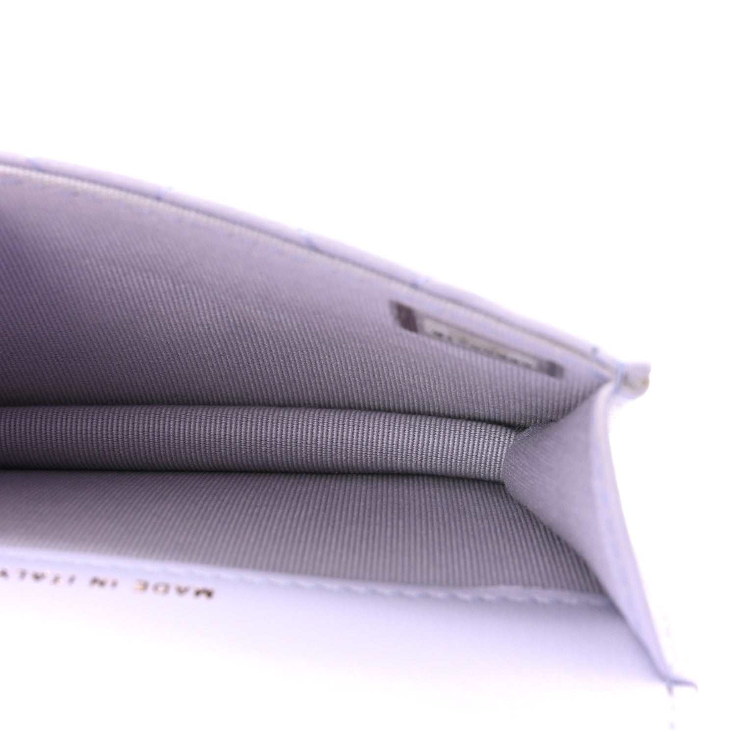 Lambskin Quilted Top Handle Flap Coin Purse With Chain Light Purple