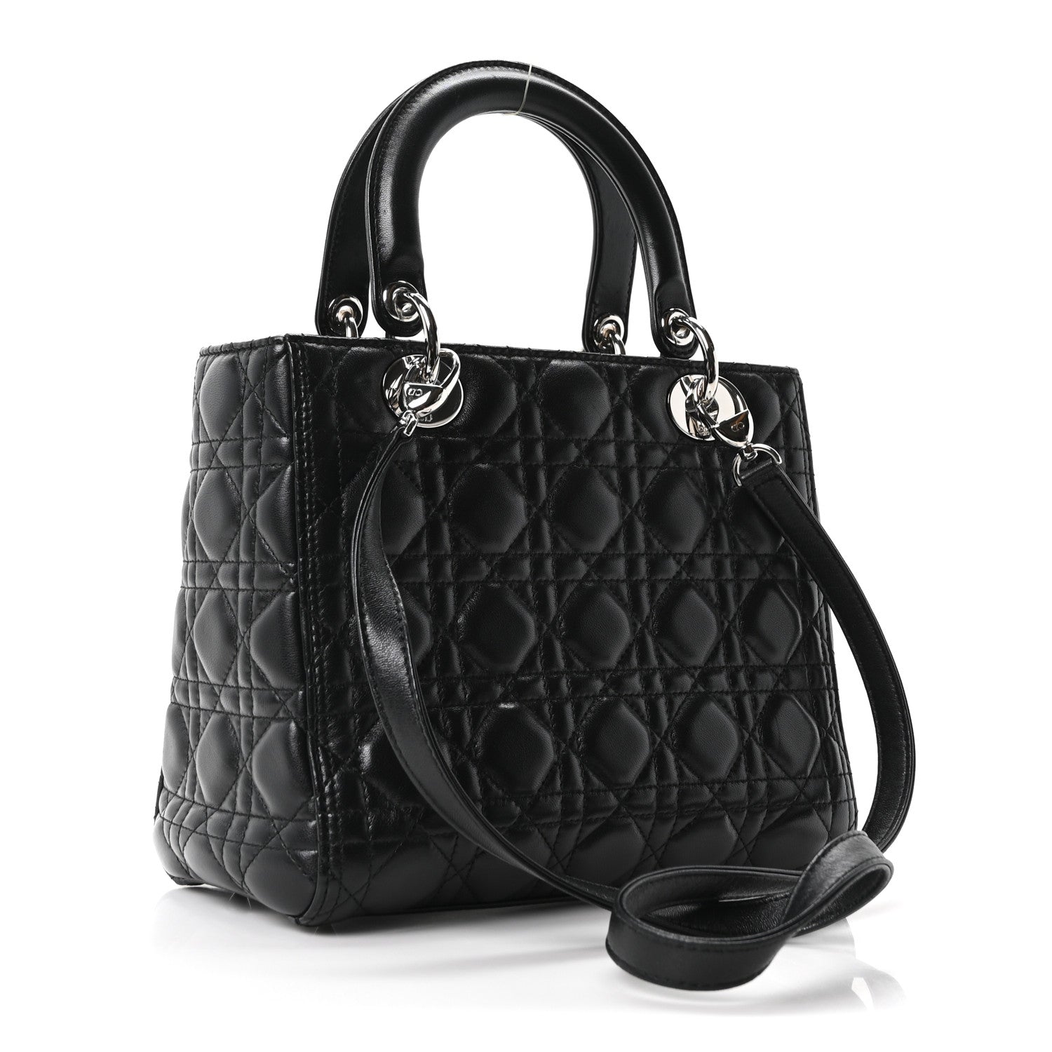 Lambskin Cannage Medium Lady Dior Black