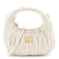 Nappa Matelasse Mini Wander Hobo White