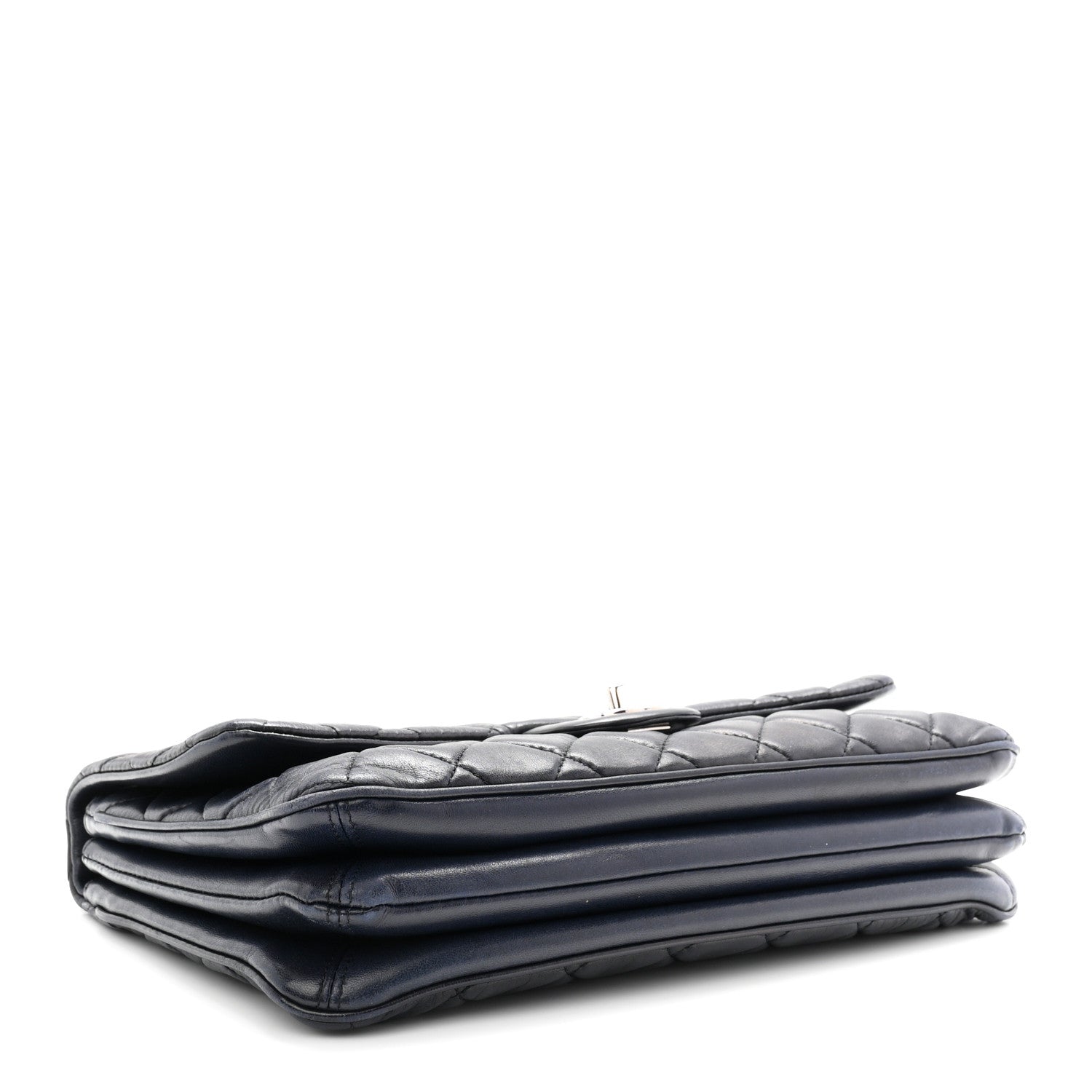 Lambskin Quilted Jumbo Chanel 3 Flap Navy