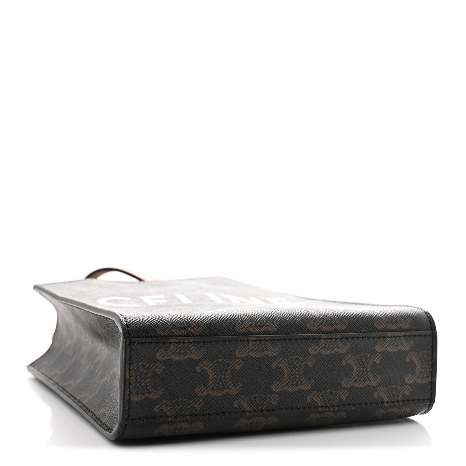 Triomphe Canvas Calfskin Mini Vertical Cabas Tan