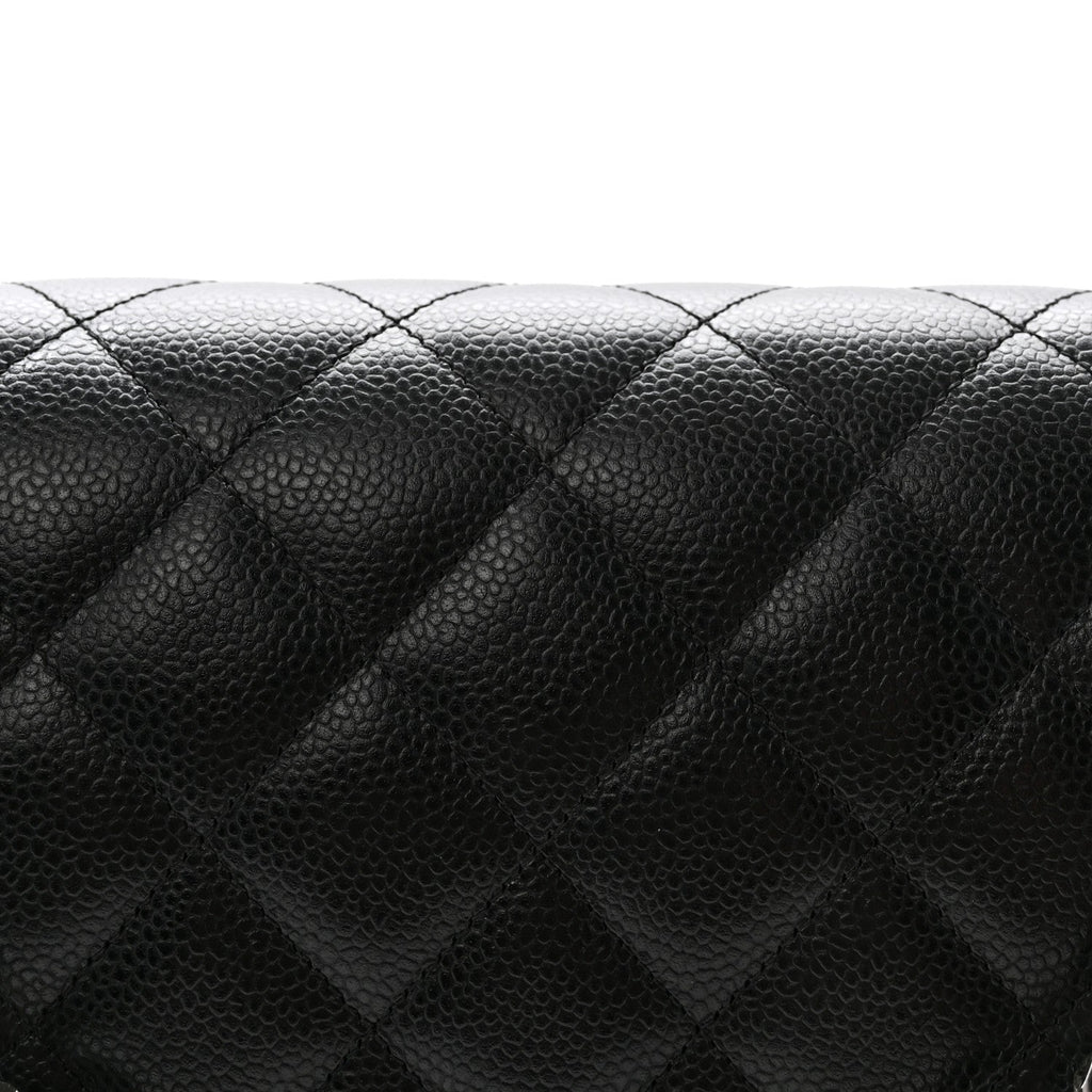 Caviar Quilted Maxi Double Flap Black