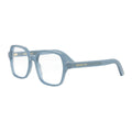 Dior Eyeglasses Square Full Rim, Shiny Light Blue Frame and Clear Demo Lens Lens DIORMIDNIGHTOS1I8000