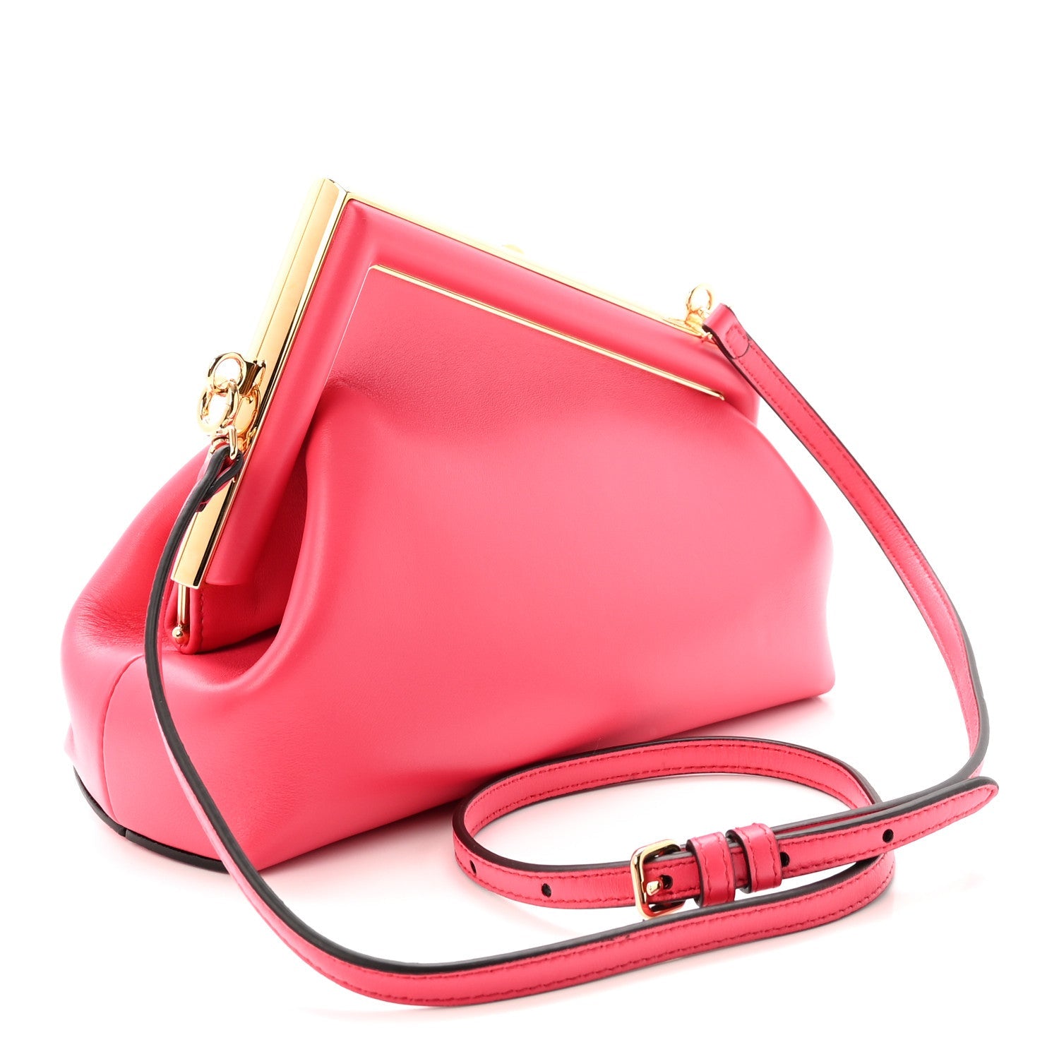 Shiny Nappa Small Fendi First Lampone