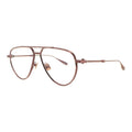 Valentino Eyeglasses Aviator Full Rim, Matte Black Rhodium Frame and Clear Demo Lens Lens VLX-133B